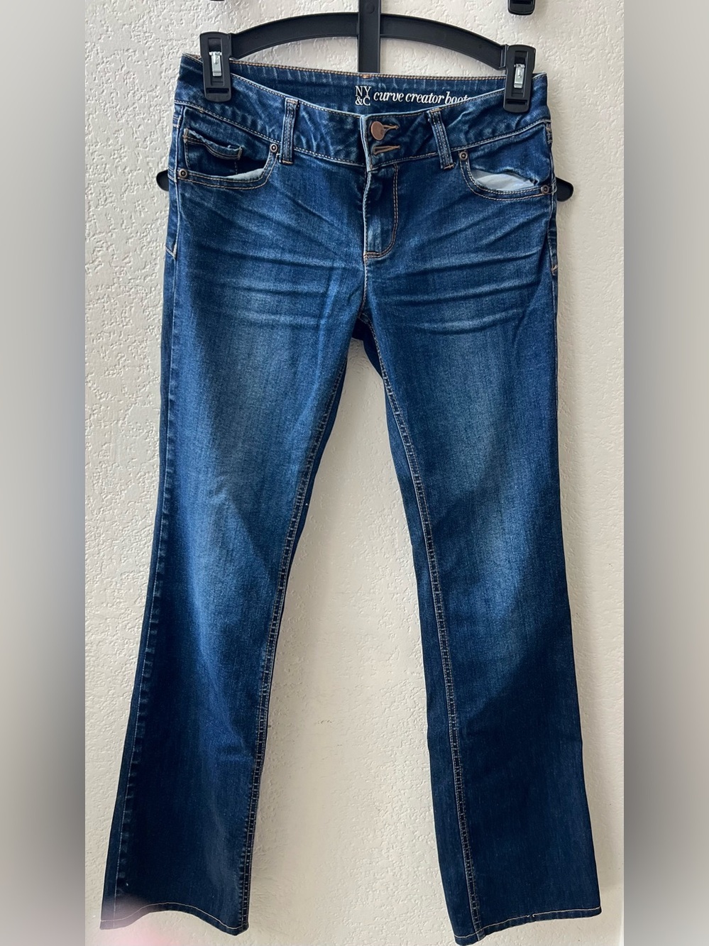 New York & Company Indigo Bootcut Jeans, Size 4